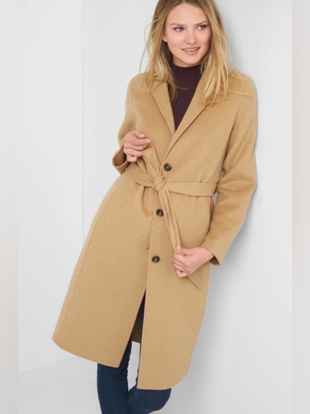 GAP Camel Wrap-Belt Trench Coat